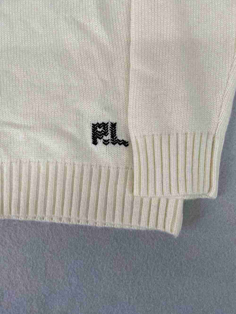 Polo Ralph Lauren Purple Label Cream Crewneck Sweater - Picture 4 of 6